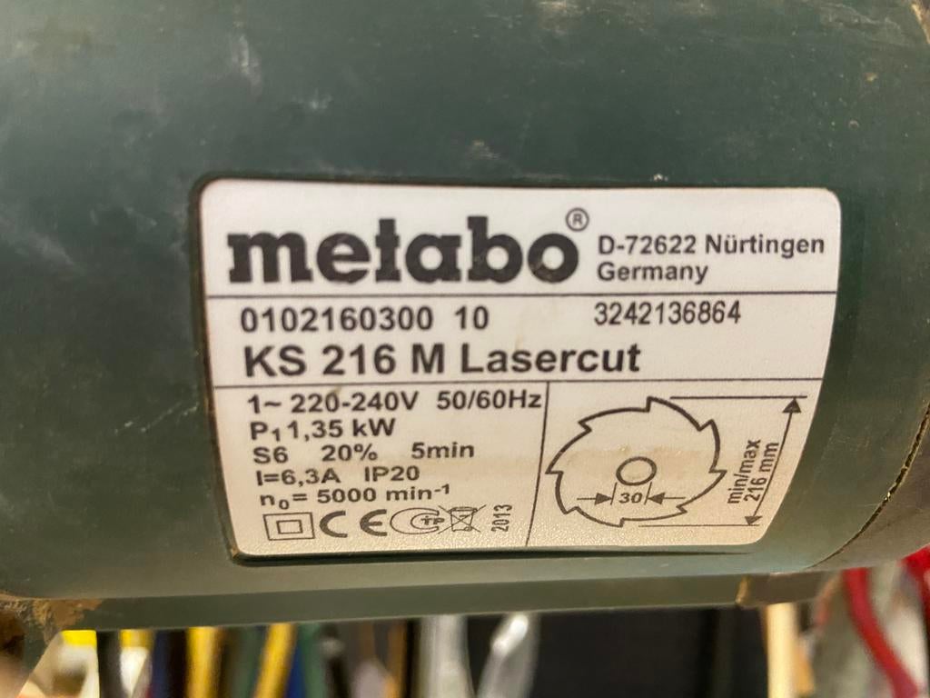 Pièces à tronçonner Metabo ou à réparer, Enlèvement, Utilisé, Scie à onglet