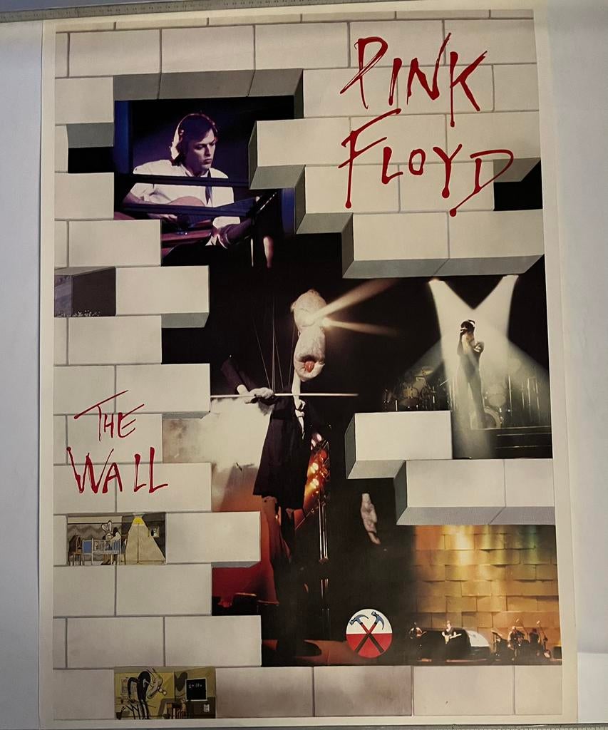 AFFICHE ORIGINALE PINK FLOYD 1981 THE WALL, CD & DVD, Enlèvement, Comme neuf