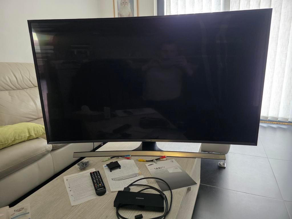 Samsung UE55JU7500L 55” Curved 4K 3D voor onderdelen/reparat, Audio, Tv en Foto, Televisies, Ophalen, LED, 100 Hz, Samsung