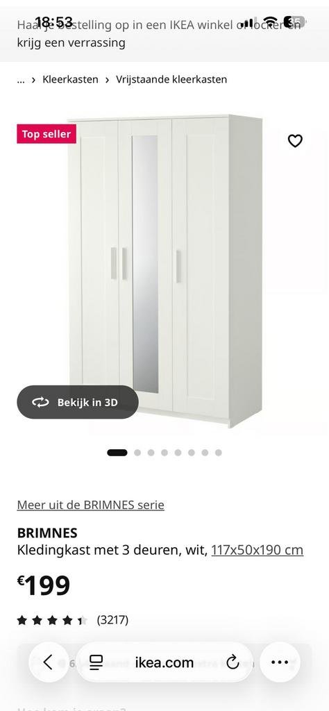 Kledingkast, Huis en Inrichting, Kasten | Kleerkasten, Ophalen, Zo goed als nieuw