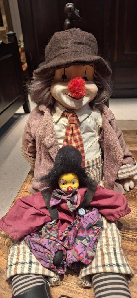 Vintage clown poppen, Verzamelen, Poppen, Ophalen, Zo goed als nieuw, Overige typen