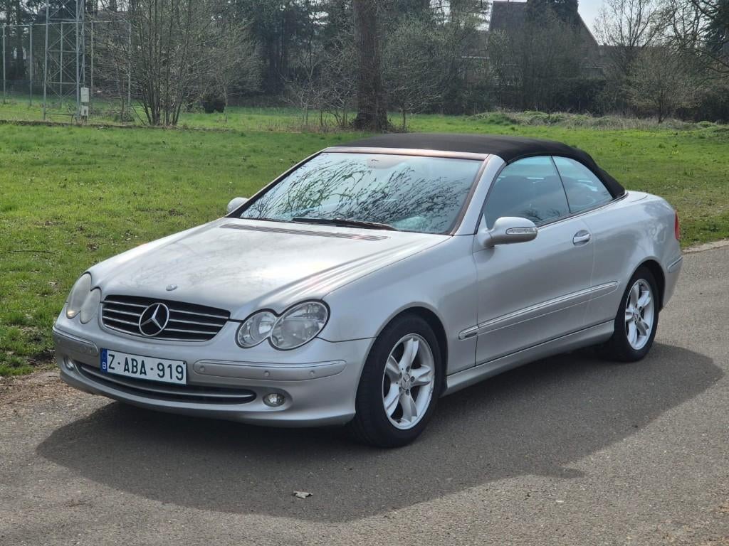 Mercedes CLK 200 COMPRESSOR AUTOMAAT AVANTGARDE - 156d km!, Autos, Mercedes-Benz, Cuir, Argent ou Gris, Achat, Entreprise