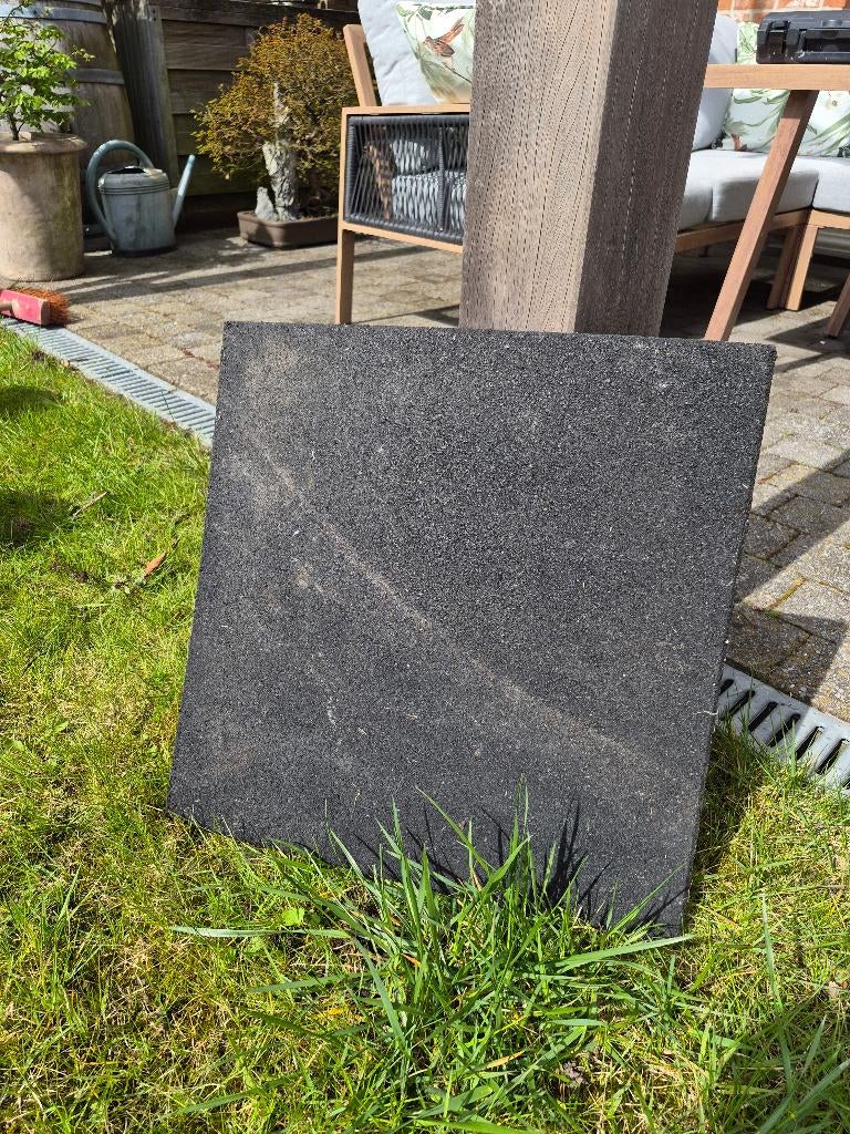 Rubberen tegels 5050cm, Tuin en Terras, Tegels en Klinkers, Ophalen, Gebruikt, Overige typen, Rubber