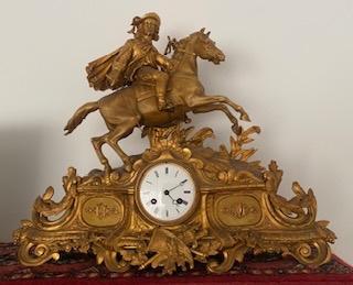 Horloge française ancienne - Cavalier à cheval, Antiquités & Art, Enlèvement