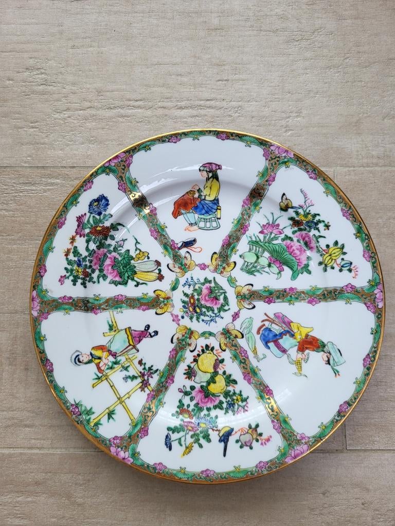 Chinees bord uit de rose familie, Antiek en Kunst, Ophalen