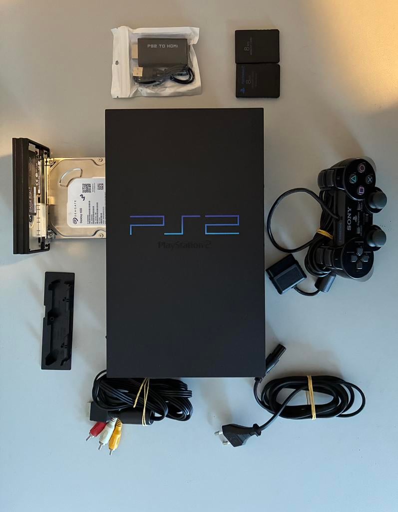 Playstation 2 phat met 1tb hdd en opl, Verzenden, Zo goed als nieuw