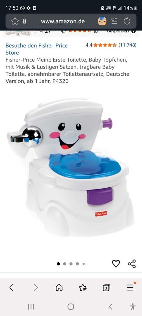 pot pour bébé fisher price, Enfants & Bébés, Enlèvement