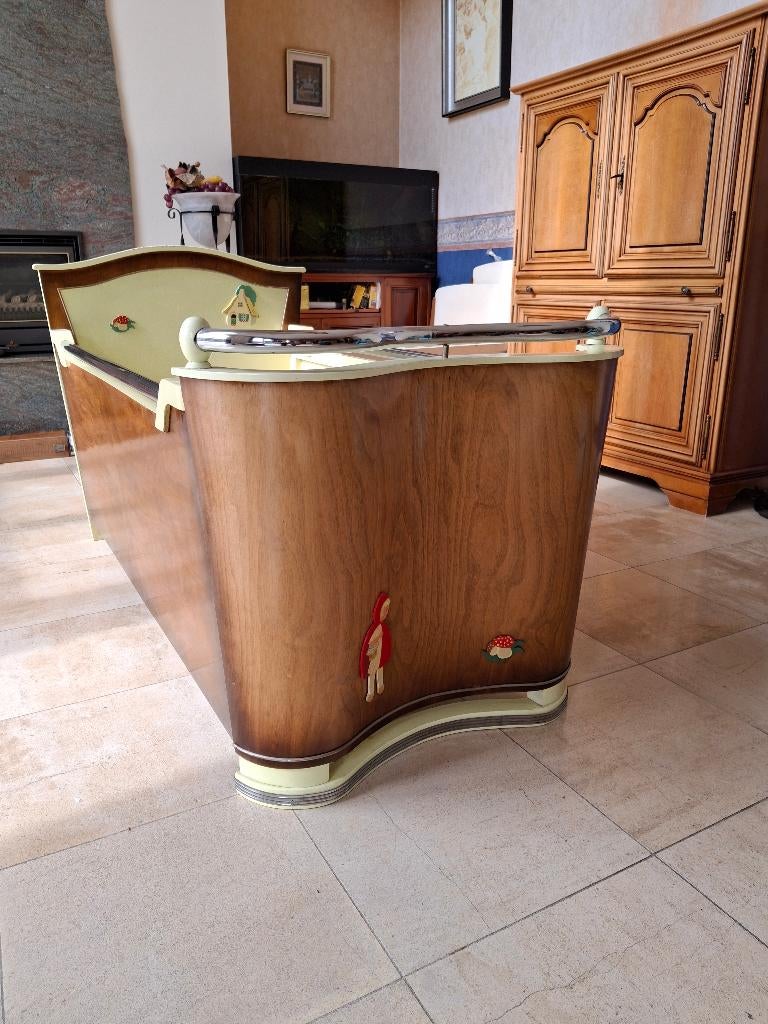 Lit bébé vintage 1960, Enfants & Bébés, Berceaux & Lits, Enlèvement, Comme neuf, Autres types