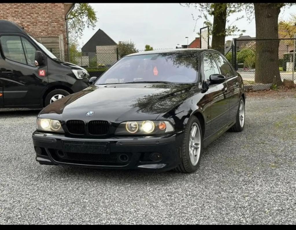 BMW E39 530D M-Pakket Individual 2003, Auto's, BMW, Achterwielaandrijving, Blauw, Leder, Bruin