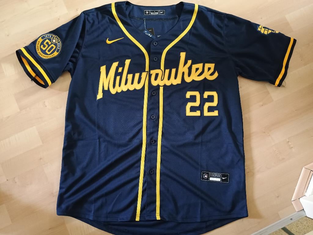 Milwaukee Brewers Jerseey Yelich maat: XL, Enlèvement ou Envoi, Neuf, Baseball, Vêtements