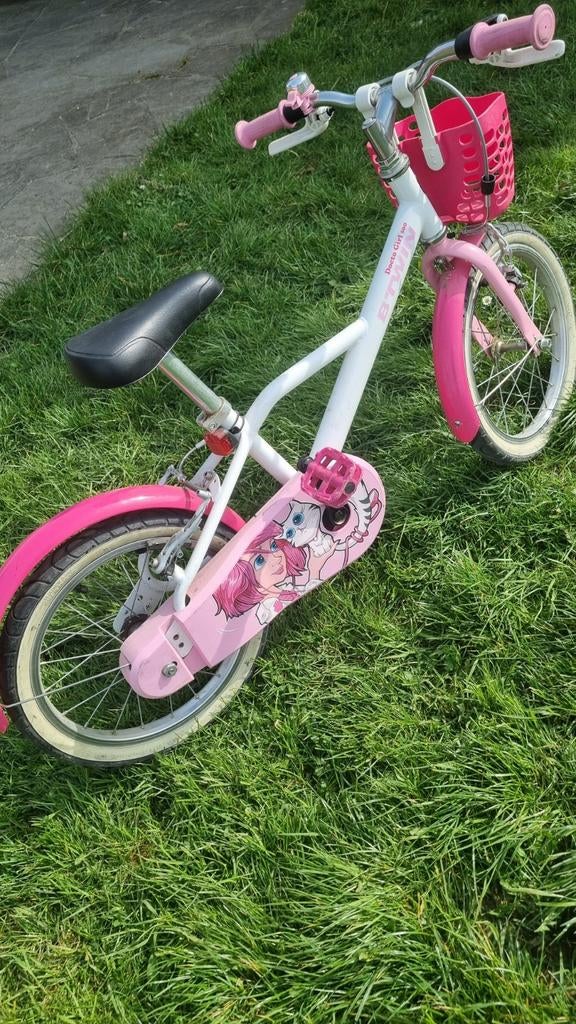 Vélo rose et blanc btwin, Vélos & Vélomoteurs, Enlèvement, 16 à 20 pouces, B’twin