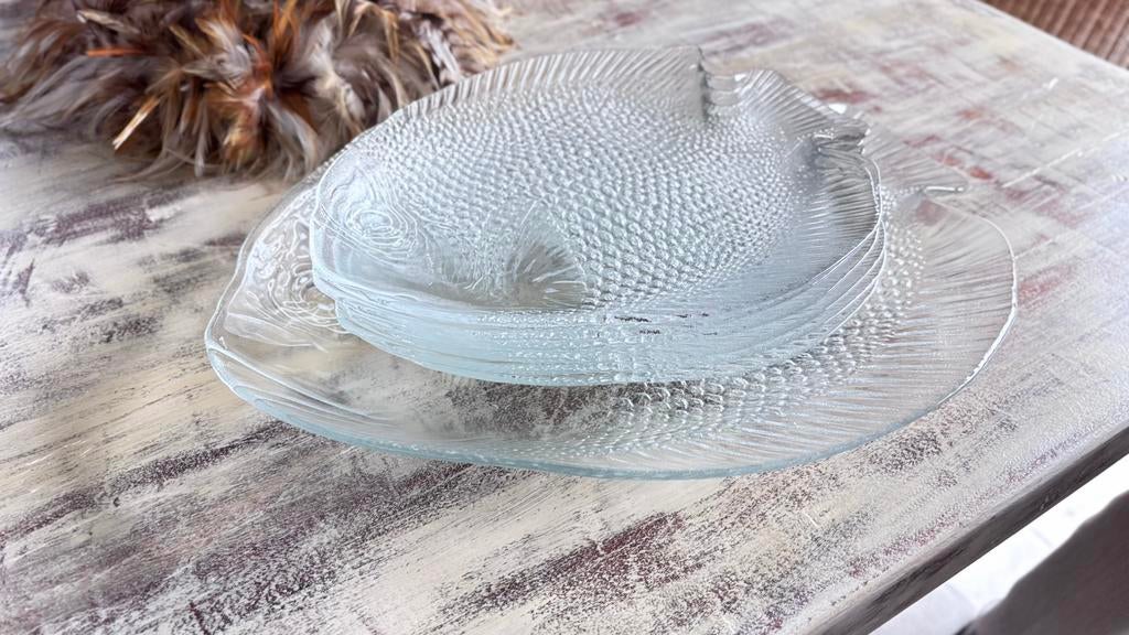 Grand bol et 6 assiettes, Maison & Meubles, Neuf, Verre, Enlèvement, Balance