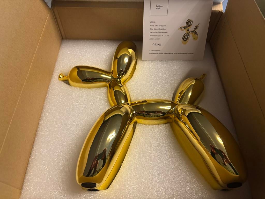 Balloon dog (after) Editions studio jeff koons, Antiek en Kunst, Ophalen of Verzenden