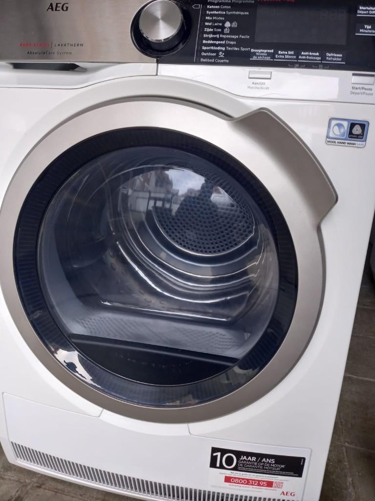 AEG droger 8kg warmtepomp A +++. 8000-serie, Ophalen, Zo goed als nieuw, Voorlader