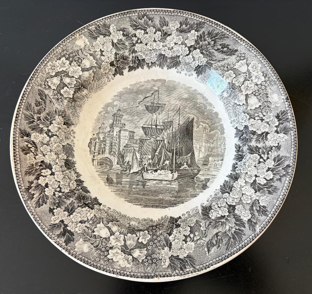 faïence LAMORT Echternach Luxembourg RARE  vers 1840, Envoi