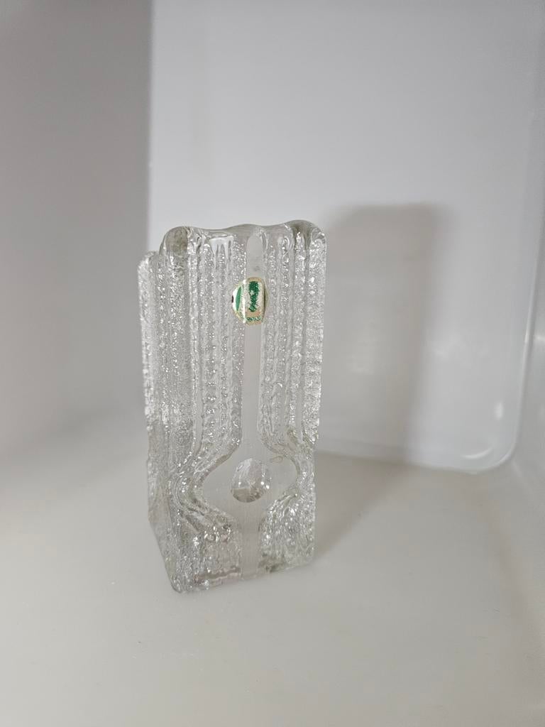 Retro vaasje glas vintage, Ophalen of Verzenden