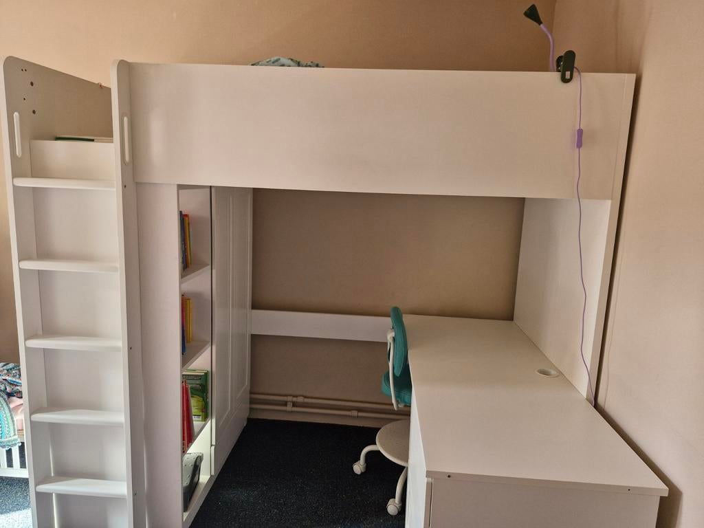 Ikea smastad hoogslaper, wit, Ophalen, Gebruikt, Hoogslaper