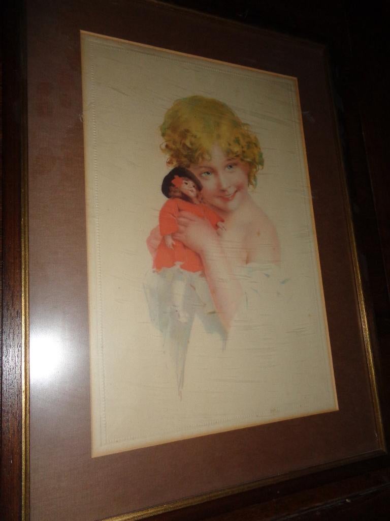 *Prachtige antieke schilderij (19e eeuw) met mooie kader, Ophalen of Verzenden