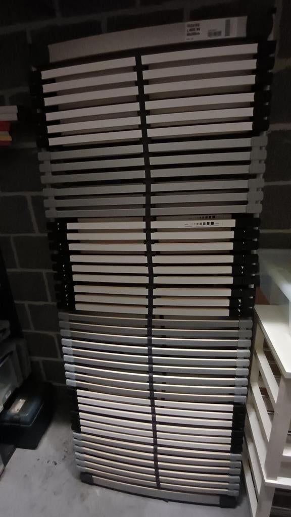 DEUX sommiers à lattes 80x200 comme neufs, Comme neuf, Sommier, 200 cm, Enlèvement