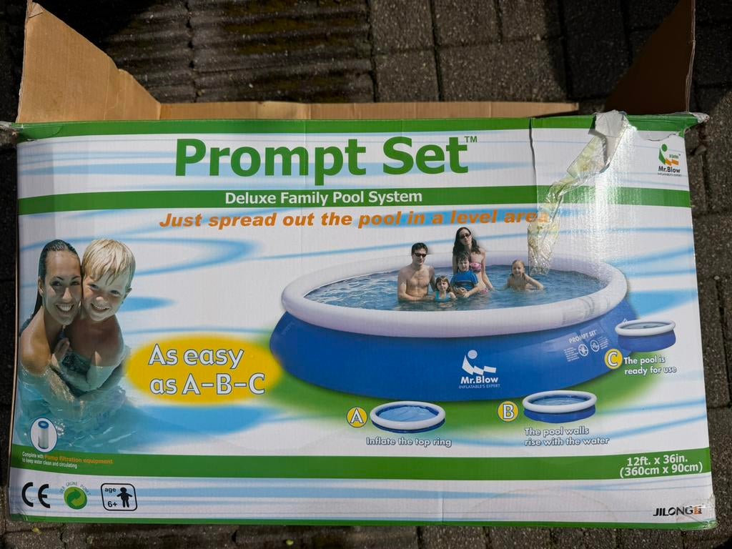 Zwembad met filter, Tuin en Terras, Zwembaden, Ophalen, Gebruikt, Opblaaszwembad, 80 tot 120 cm