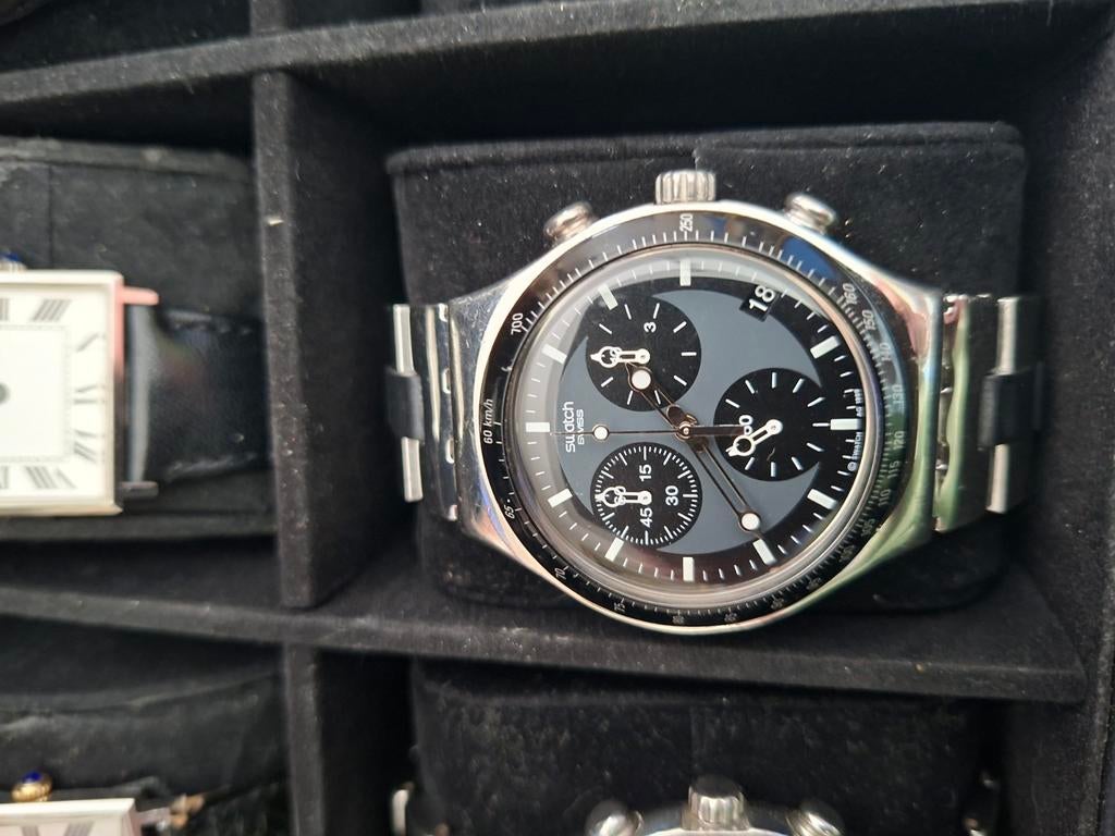 Chronostaal, Handtassen en Accessoires, Horloges | Heren, Ophalen of Verzenden, Swatch