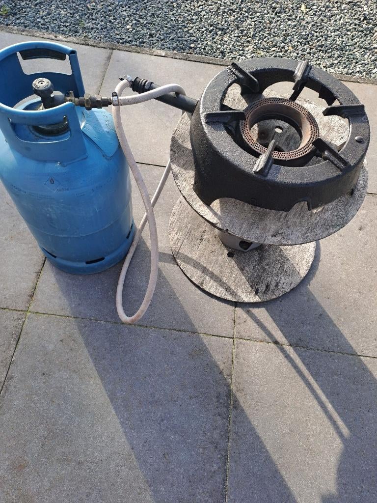 Gasfles PRIMA GAS met brander, Bricolage & Construction, Outillage | Outillage à main, Comme neuf, Enlèvement