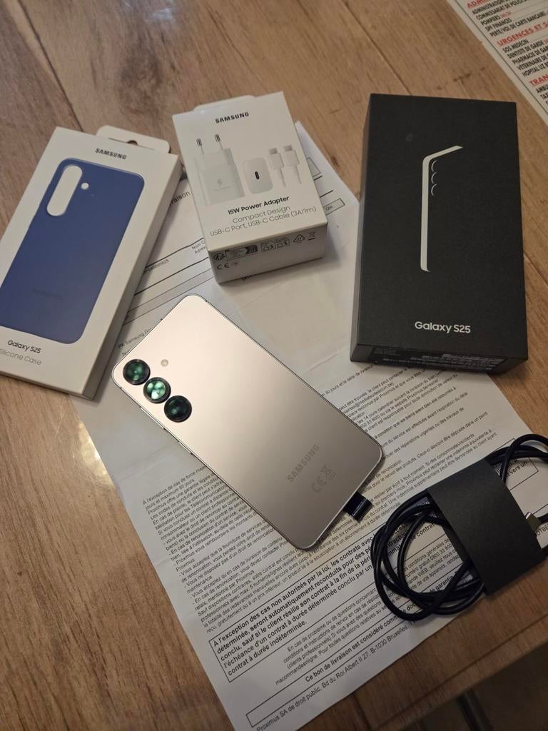 Samsung s25 silver 128gb ( facture + garantie ), Télécoms, Enlèvement