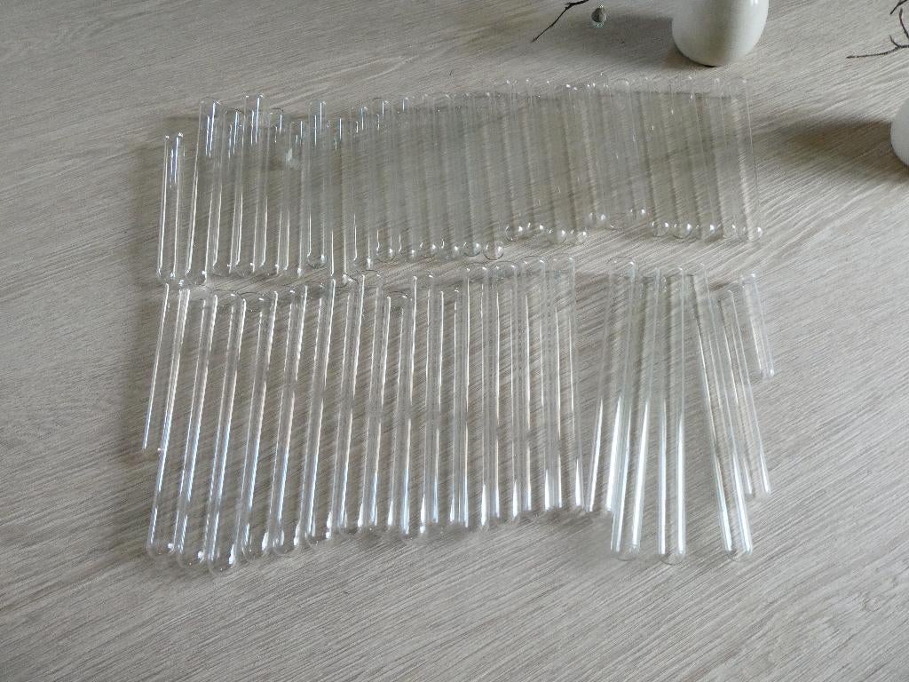 glazen proefbuisjes of pepitjes  45 stuks, Ophalen, Gebruikt