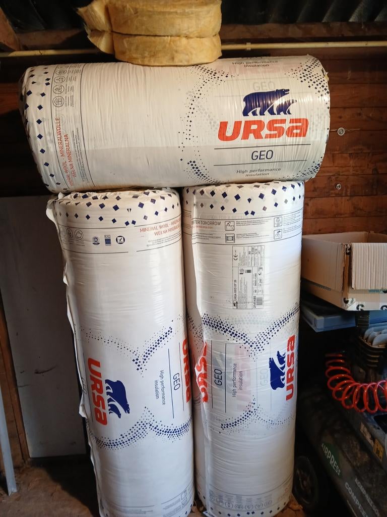 Glaswol Ursa 8cm / 80mm dik, Doe-het-zelf en Bouw, Isolatie en Afdichting, Ophalen, Dakisolatie, Nieuw, 15 m² of meer