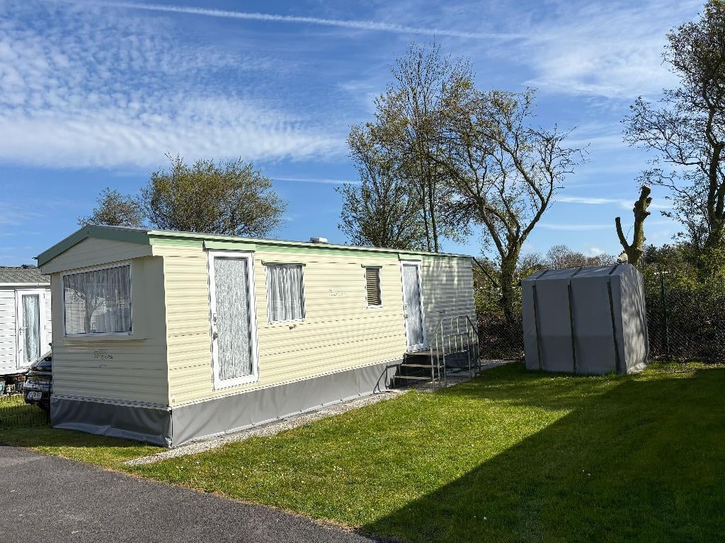 Stacaravan te koop met vaste staanplaats in De Haan, Caravanes & Camping, Jusqu'à 6