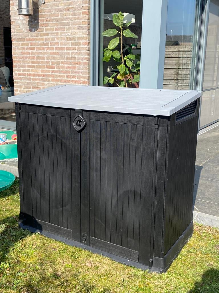 Opbergkast vuilbakken, Jardin & Terrasse, Stockage & Armoires de jardin, Enlèvement, Comme neuf, Synthétique, Stockage de conteneurs