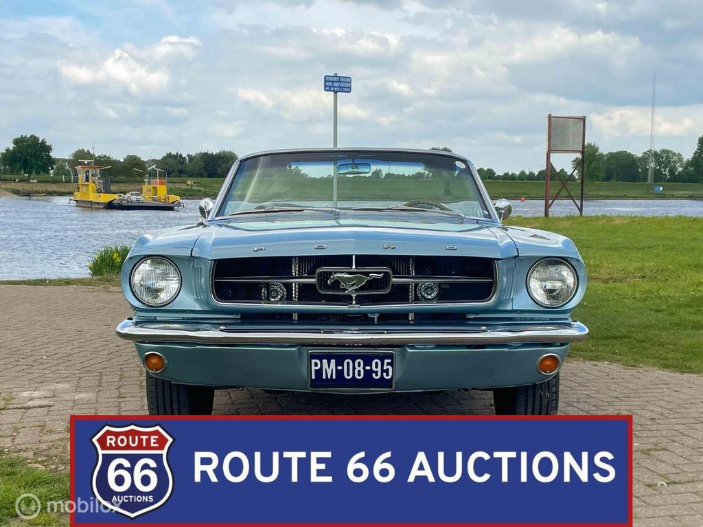 Ford Mustang Cabriolet | 1965 | Route 66 Auctions, Auto's, Zwart, Bedrijf, Handgeschakeld, Overige carrosserie