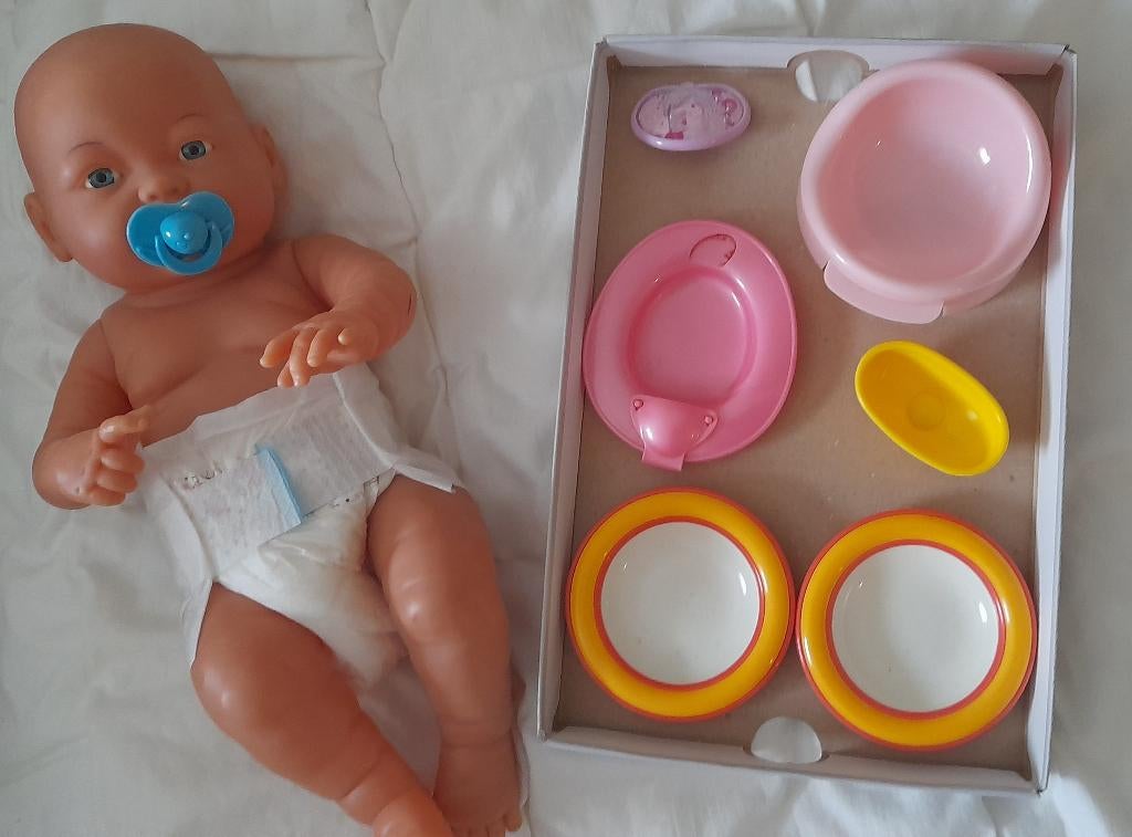 babypop met benodigdheden, Enfants & Bébés, Jouets | Poupées, Enlèvement ou Envoi, Baby Pop