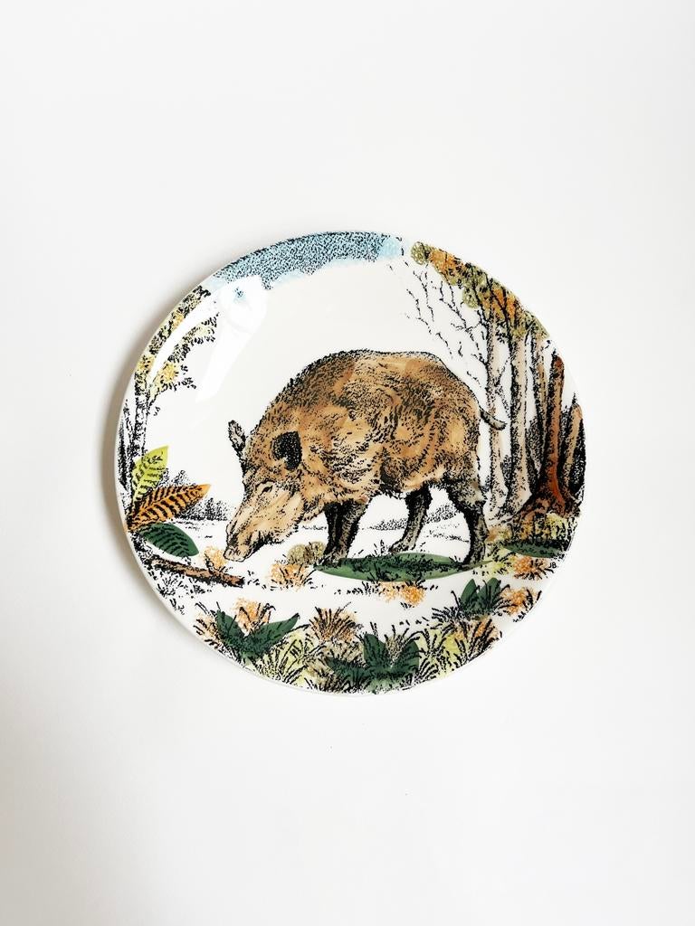 Bord Chambord van Gien met everzwijn, Gebruikt, Ophalen of Verzenden, Bord(en), Overige stijlen