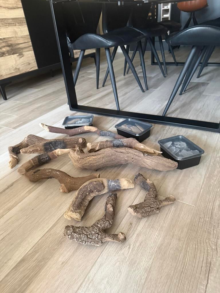 Houtblokken gashaard bellefires, Huis en Inrichting, Haarden, Ophalen, Zo goed als nieuw, Gashaard