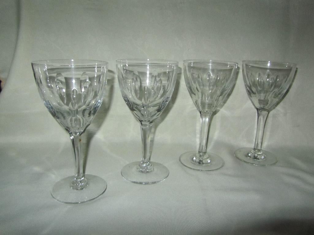 12 glazen in Nestor-stijl, Hamlet geslepen in half kristal, Antiek en Kunst, Ophalen