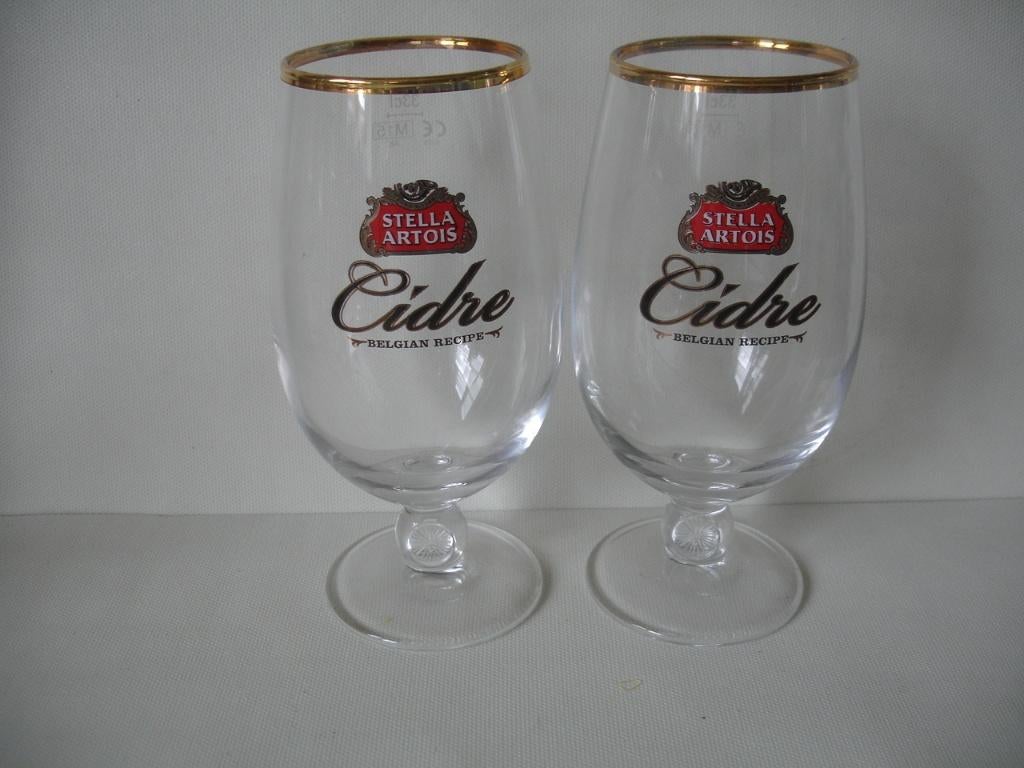 Bierglas Stella Artois Cidre, 33cl M15, € 2,00, Verzamelen, Ophalen of Verzenden, Zo goed als nieuw, Glas of Glazen, Stella Artois