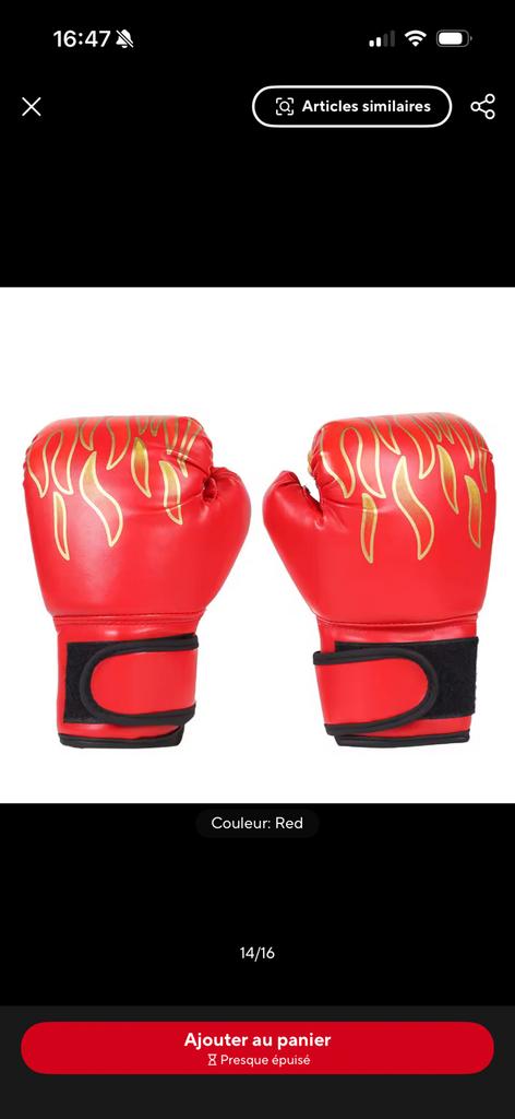 Gants de boxe enfants, Sports & Fitness, Boxe, Enlèvement, Neuf, Gants de boxe