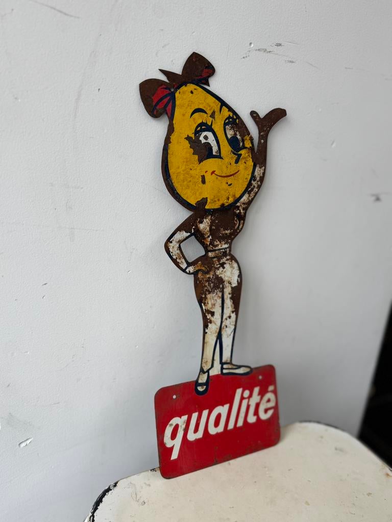 Ancienne publicité vintage Esso Pin Up !, Collections, Marques & Objets publicitaires, Enlèvement ou Envoi, Utilisé, Panneau publicitaire