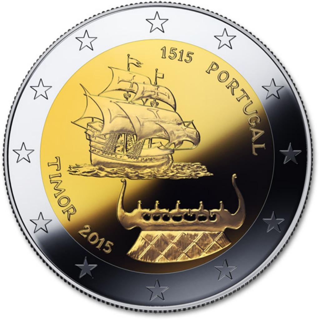2 euros Portugal 2015 UNC 500 ans de Portugiesisch-Timor, Enlèvement ou Envoi, Portugal, 2 euros, Série
