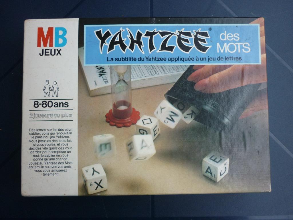 Jeu de société - Yahtzee des mots - MB, Trois ou quatre joueurs, Enlèvement ou Envoi, Utilisé, MB
