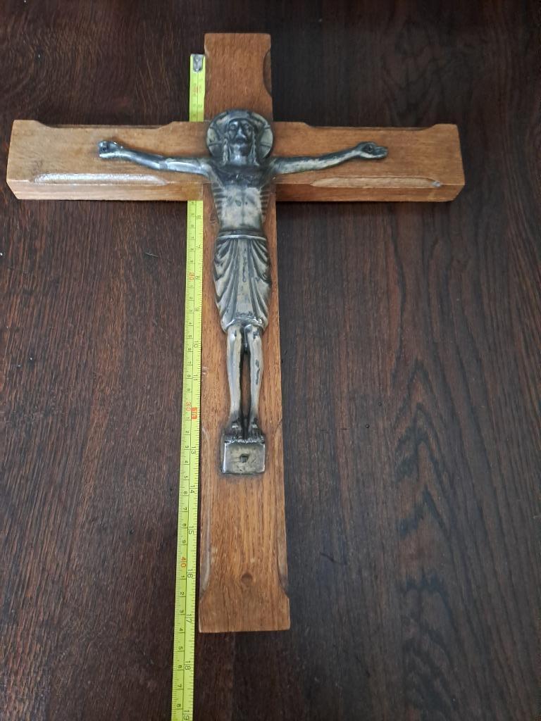 groot kruisbeeld, Antiek en Kunst, Antiek | Religieuze voorwerpen, Ophalen of Verzenden