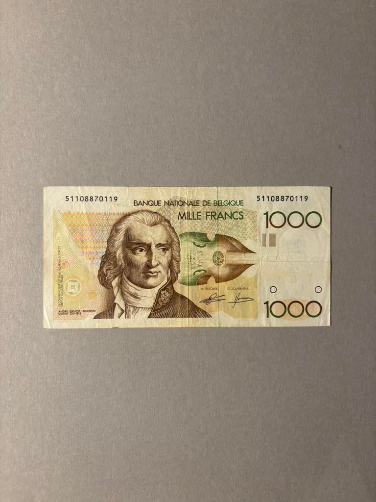 1000 belgische frank - type modeste, Postzegels en Munten, Bankbiljetten | België, Ophalen of Verzenden, Los biljet