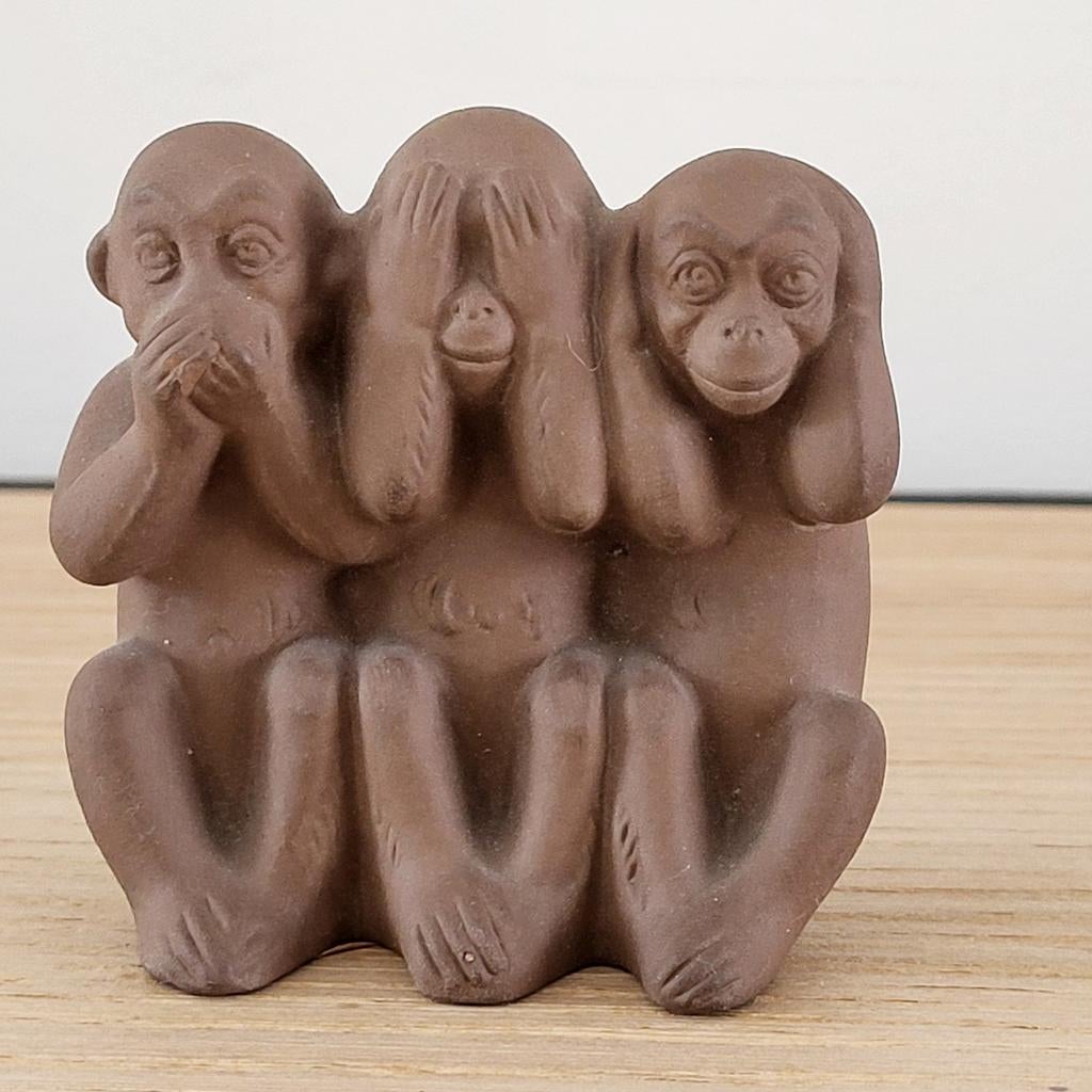 Singes en céramique. Max Heinz Karlsruhe Majolique, Enlèvement