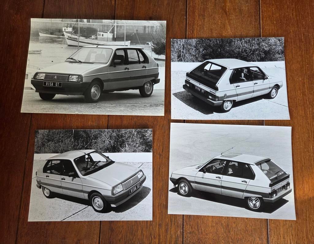 4x photo de presse originale de la Citroën Visa GT, Enlèvement ou Envoi