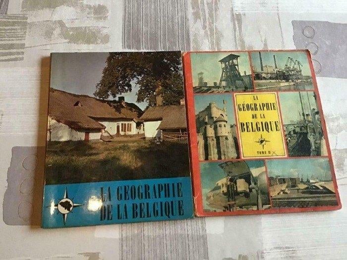 2 BOEKEN;LA GEOGRAPHIE d/L BELGIQUE,des LIVRES anciens, Boeken, Prentenboeken en Plaatjesalbums, Gelezen, Ophalen of Verzenden