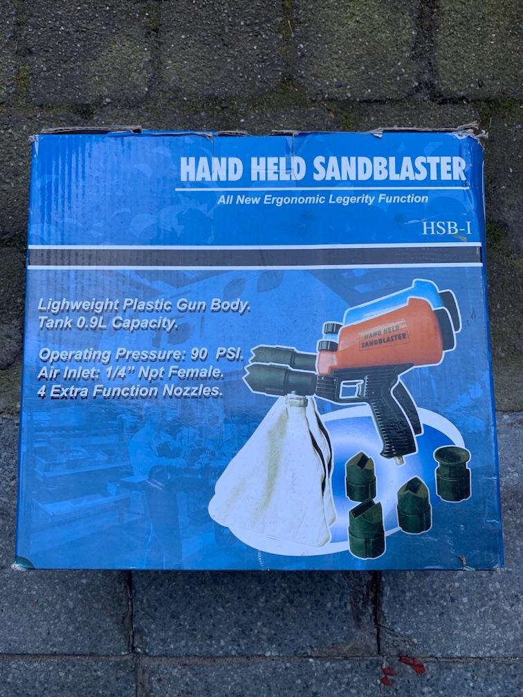 SABLEUSE À MAIN À GRAVITÉ SPOTBLASTER AVEC SAC DE RÉCUP, Enlèvement ou Envoi, Neuf, Pièces Oldtimer ou Ancêtre