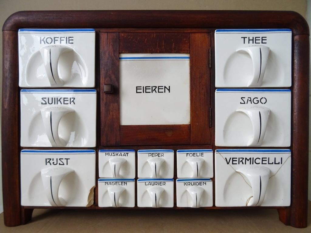 Étagère épices cuisine antique Société Céramique Maastricht, Antiquités & Art, Enlèvement ou Envoi