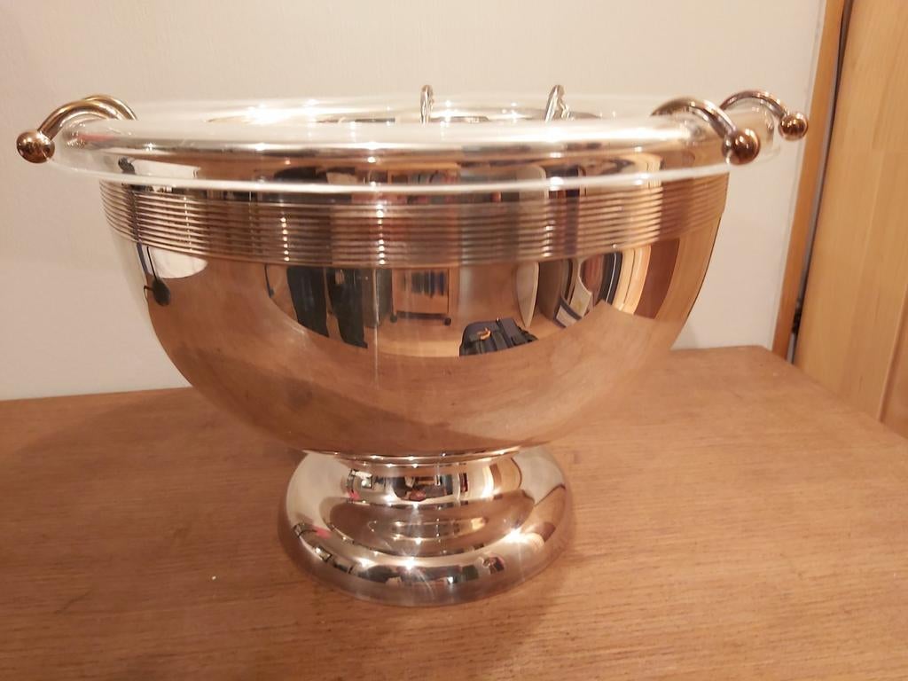 Vasque / seau à champagne en métal argenté, Enlèvement