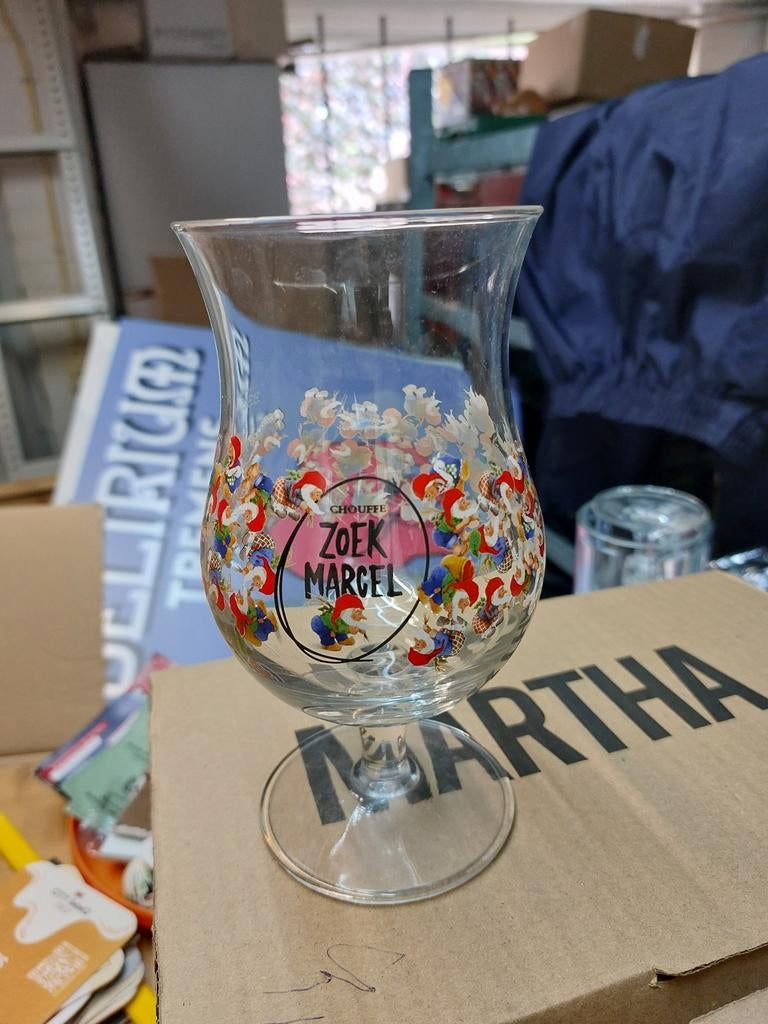 La chouffe zoek marcel, Verzamelen, Biermerken, Ophalen of Verzenden